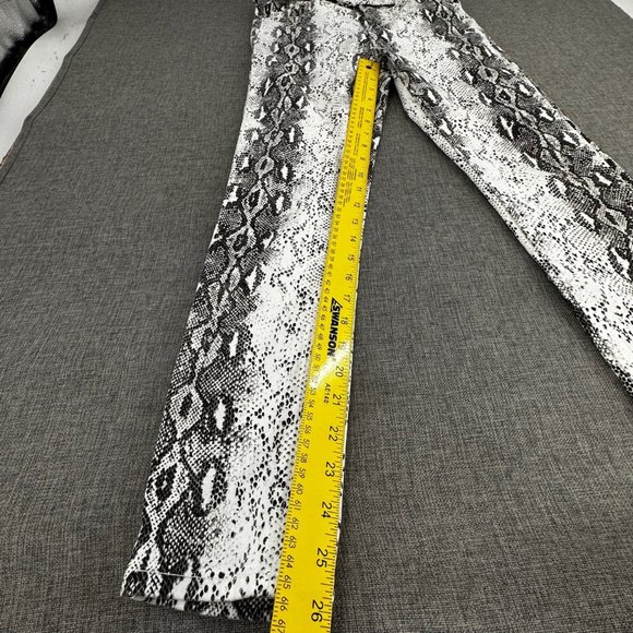 AKIRA Leopard Skinny  Pants Belted Size‎ 1 Juniors Stretch Cotton Spandex White - Picture 15 of 16